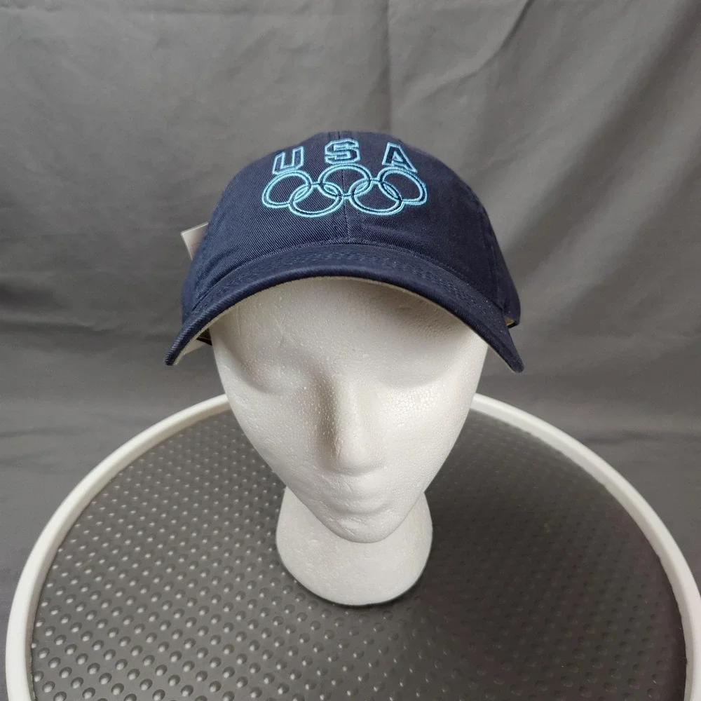 Team USA‎ Hat Cap Strap Back Mens Olympic Rings Embroidered Dad Hat Sample New